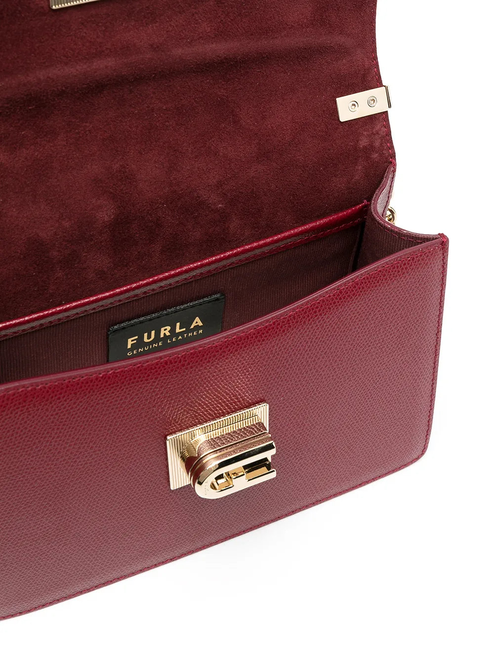Furlafoldover leather crossbody bag