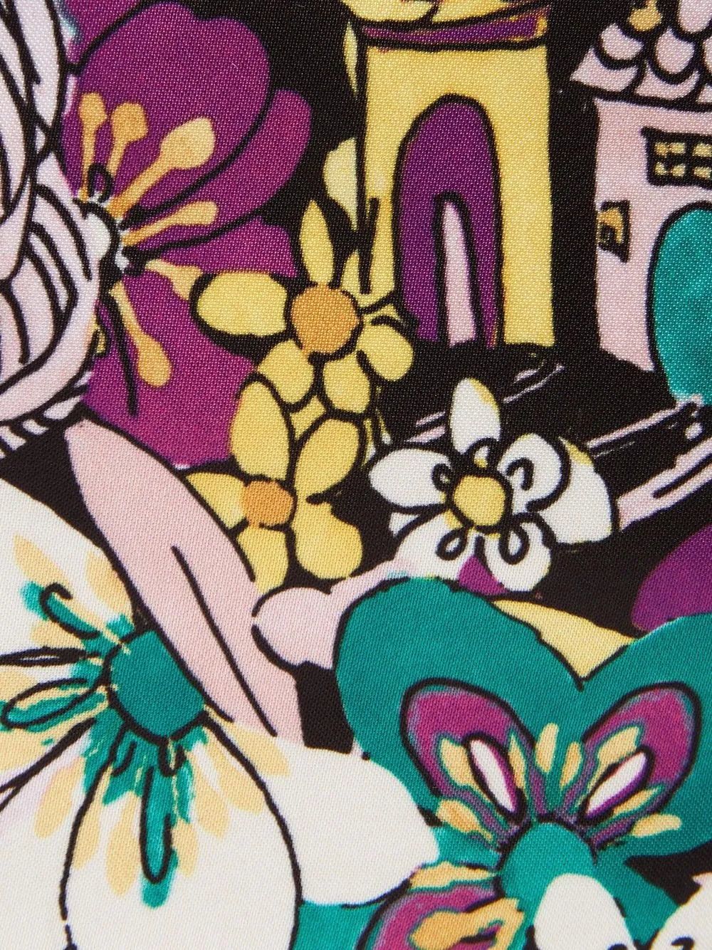 La DoubleJfloral print round clutch