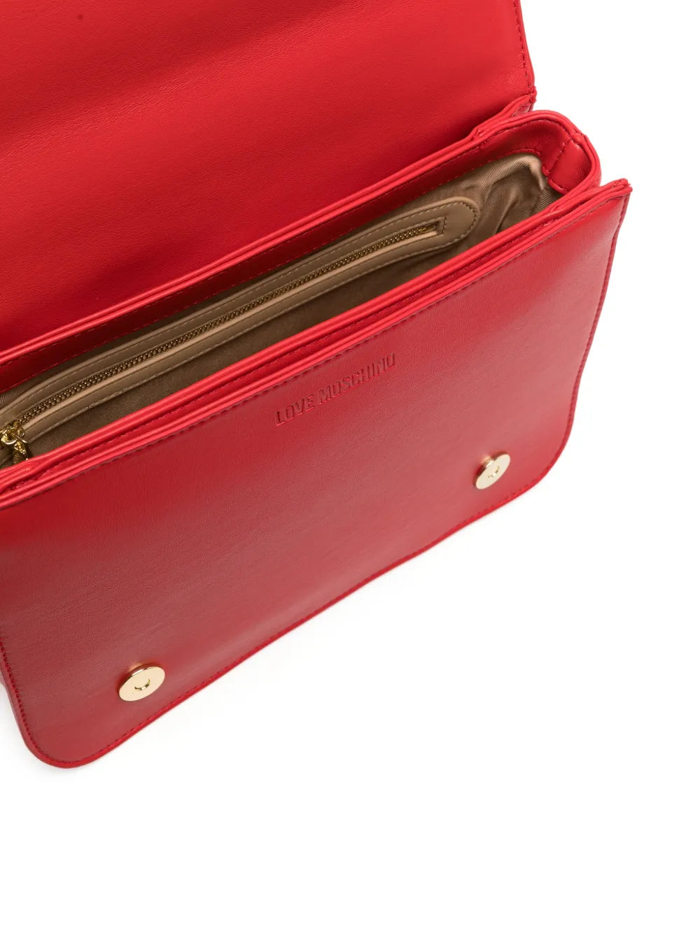 Love Moschinologo-plaque quilted shoulder bag