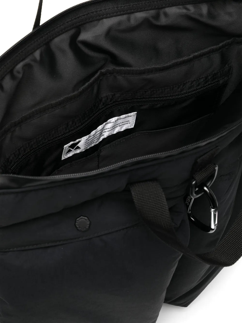 Makaveliclogo-patch tote backpack