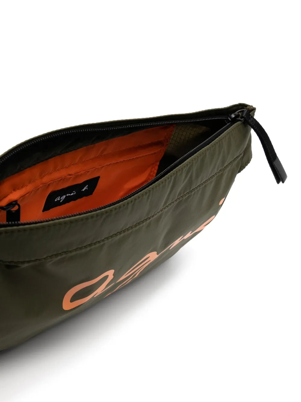 agn b. logo print shoulder bag