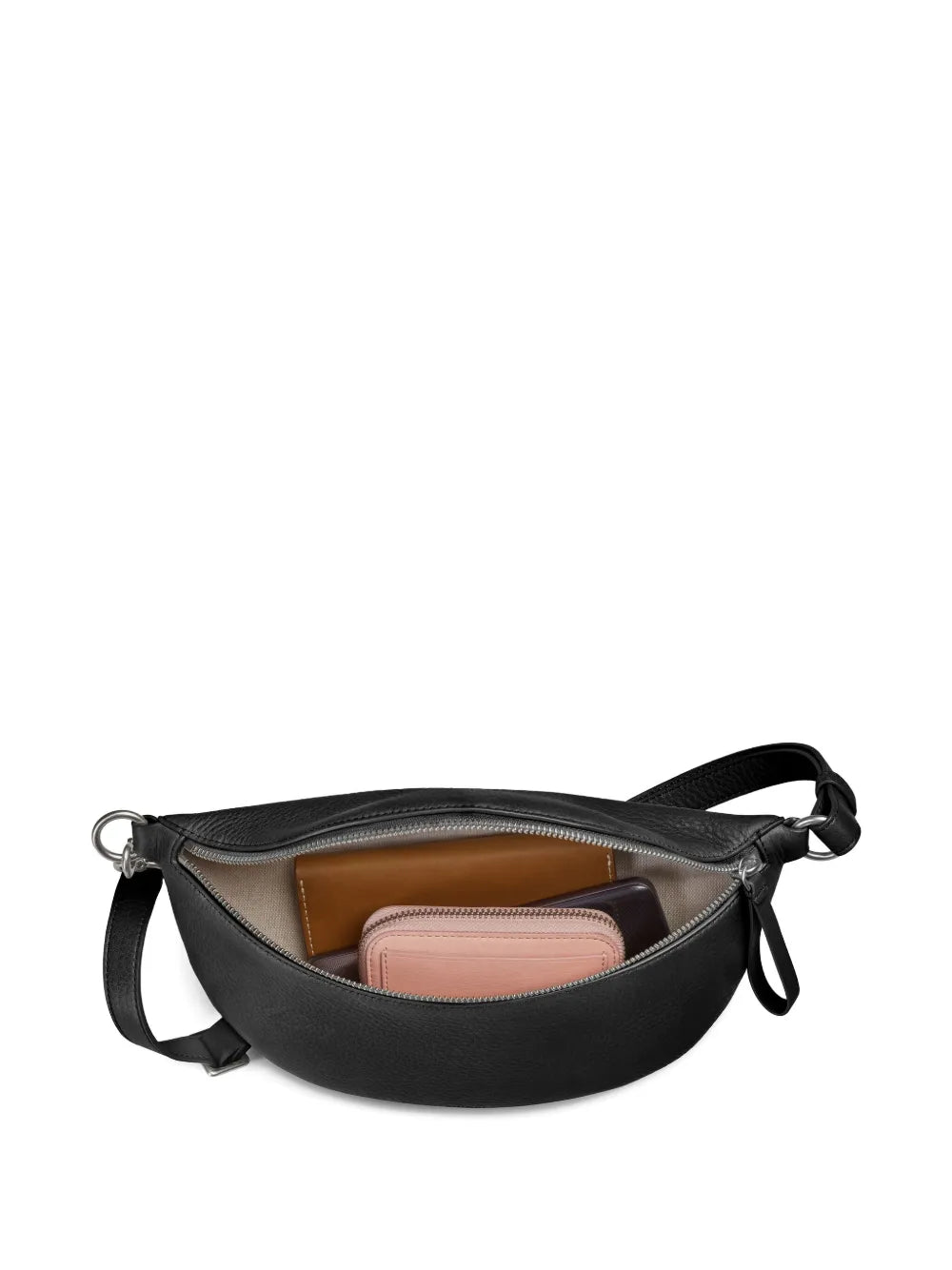 Shinolacrescent zipped shoulder bag