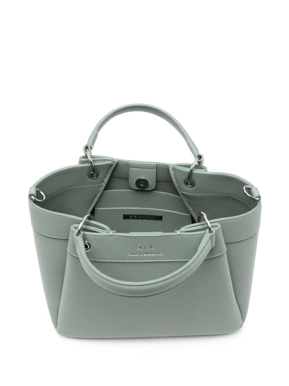 Armani Exchangemedium logo-stamp tote bag