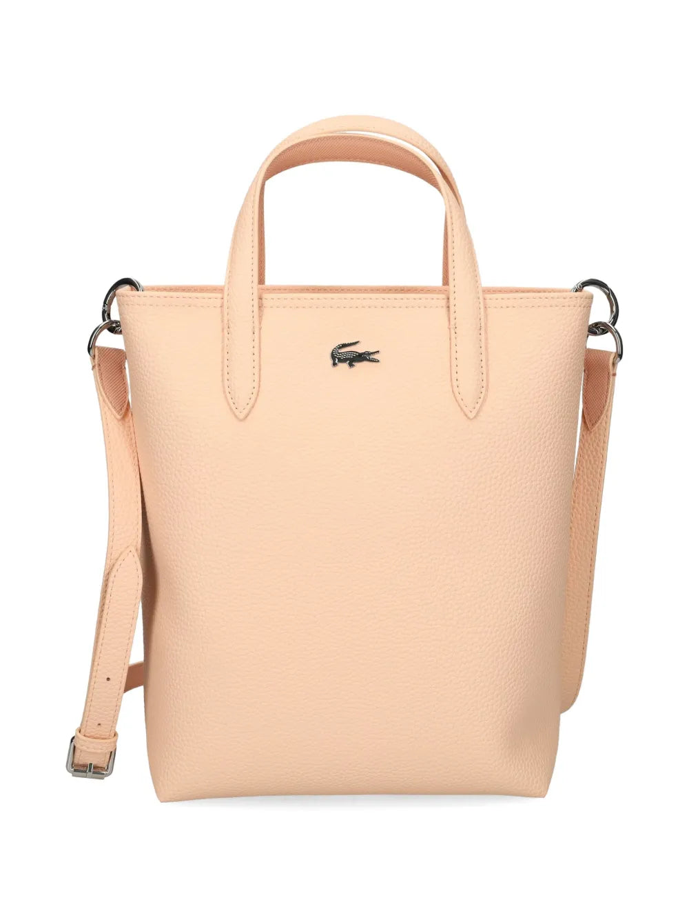 Lacostemini textured leather tote bag