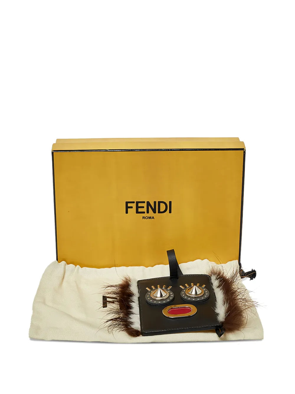 Pre-OwnedFendi Pre-OwnedFur Monster Eye luggage charm