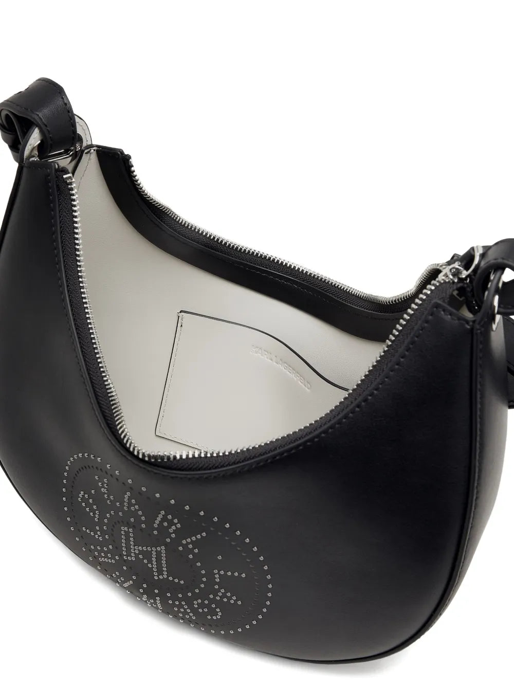 Karl LagerfeldK/Circle studded moon bag