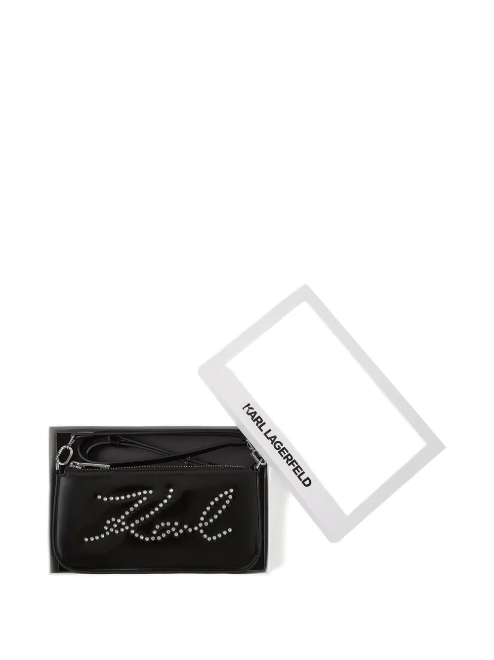 Karl Lagerfeldstud-embellished crossbody pouch