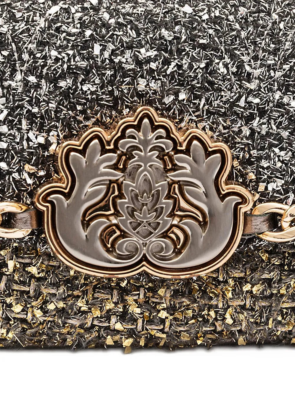 Islatweed chain-embellished shoulder bag