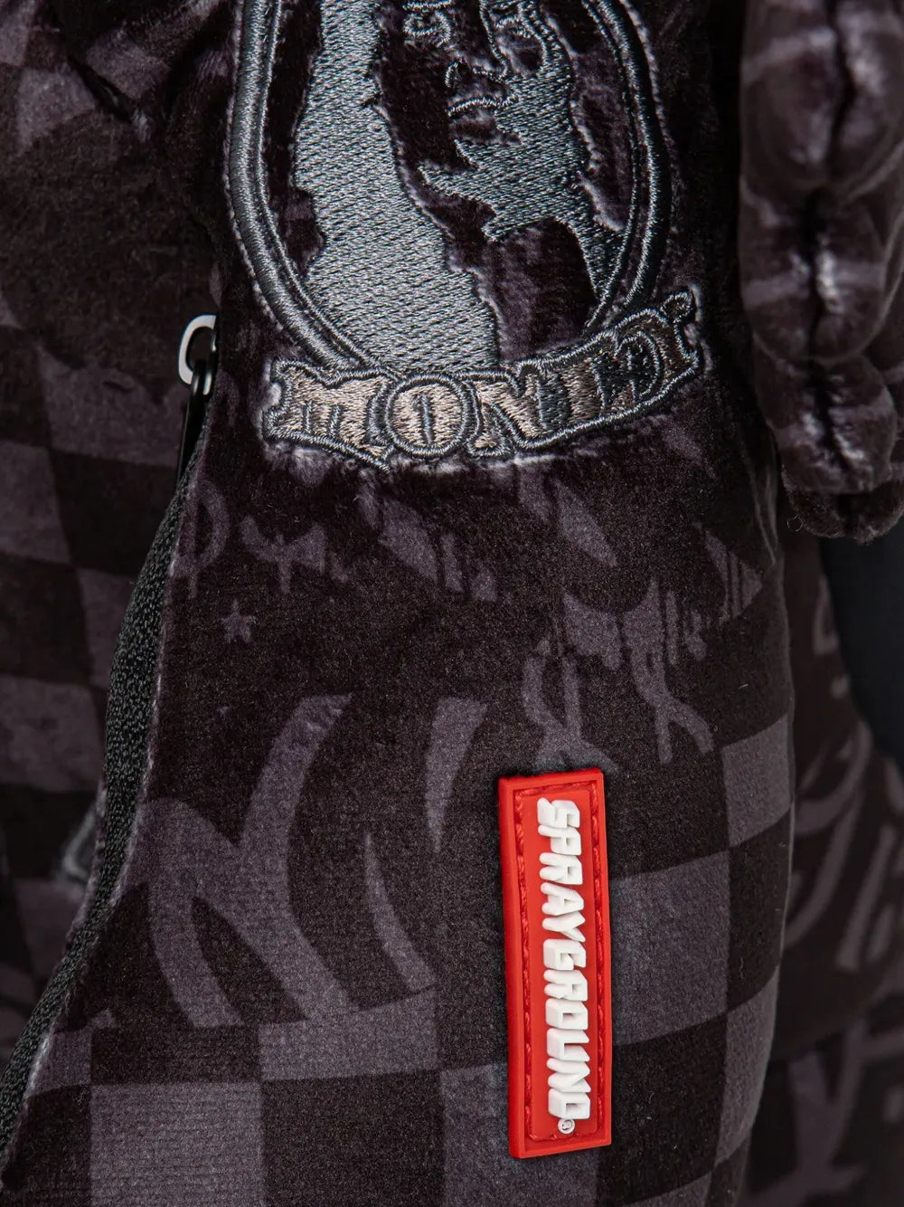 Spraygroundlarge 4AM Money Wing Bear check-pattern backpack