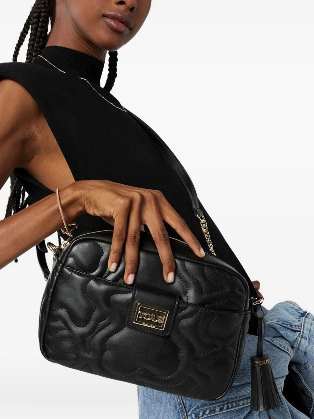 TOUSquilted chain-strap cross body bag