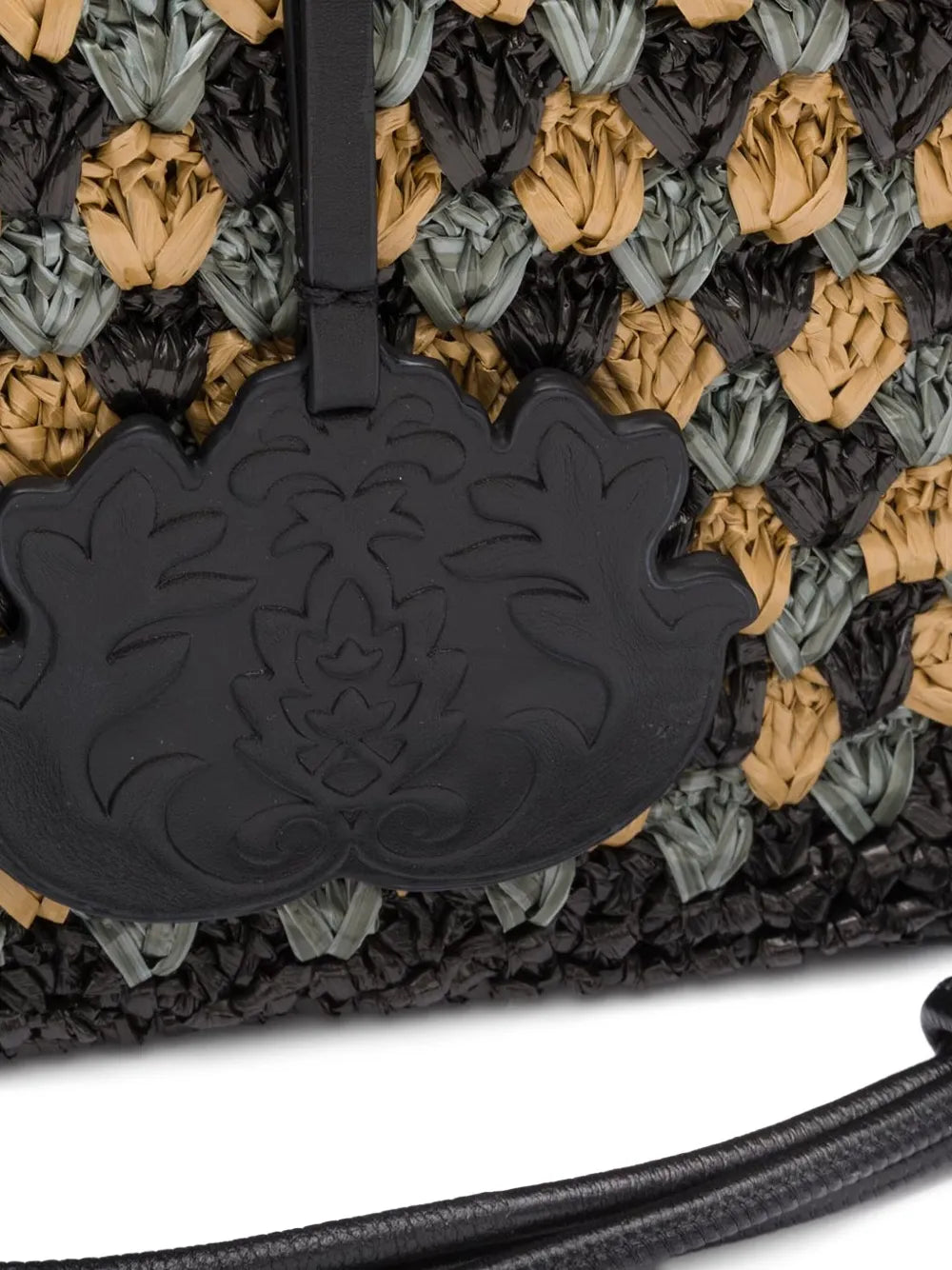 Islabamboo-handle woven bag
