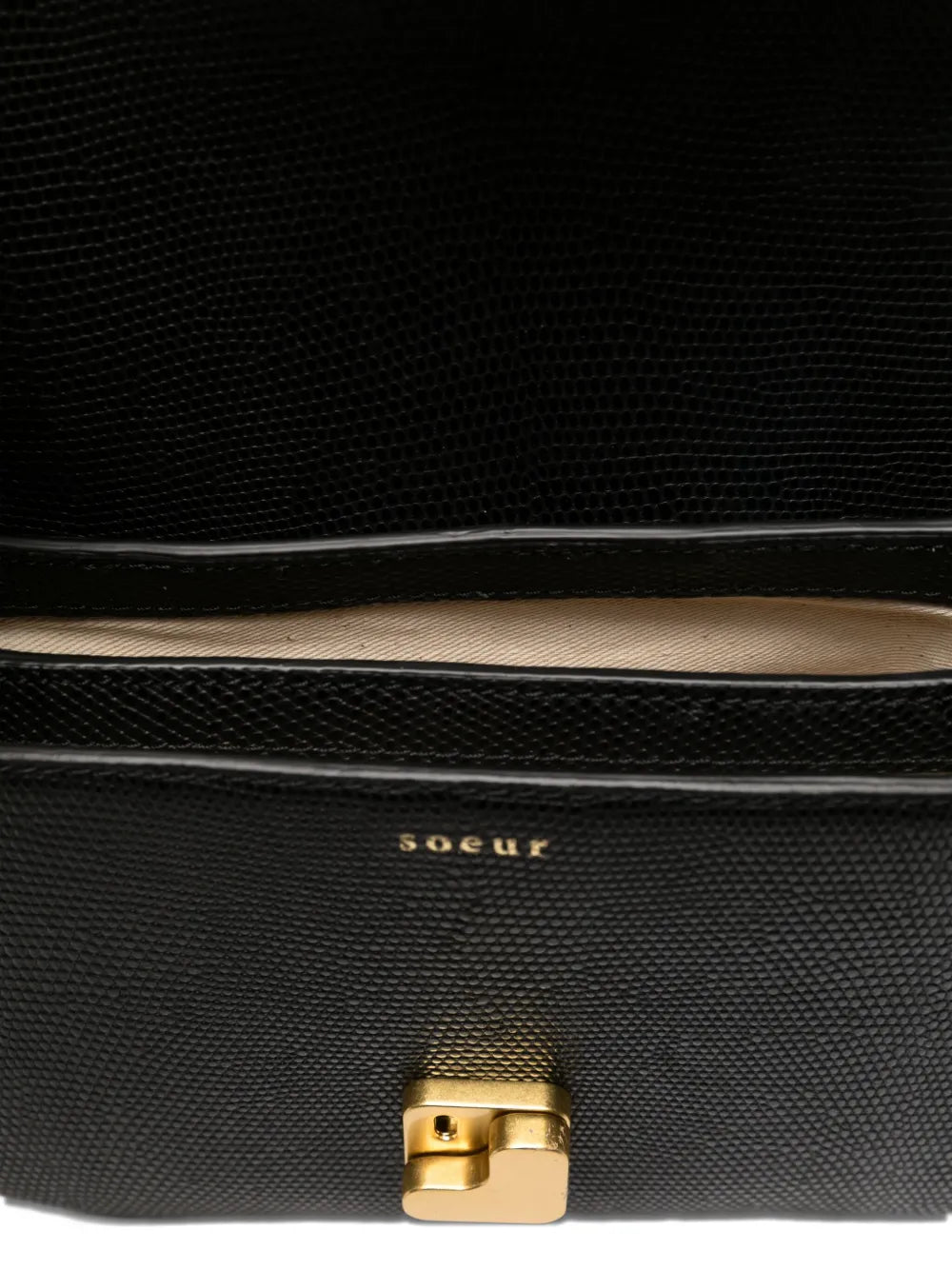 Soeurembossed-leather crossbody bag