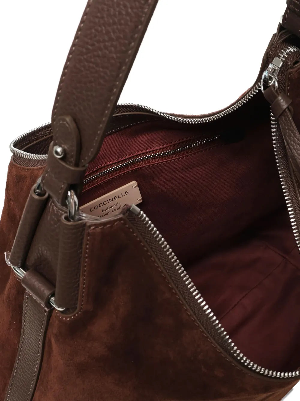 Coccinellesuede leather shoulder bag