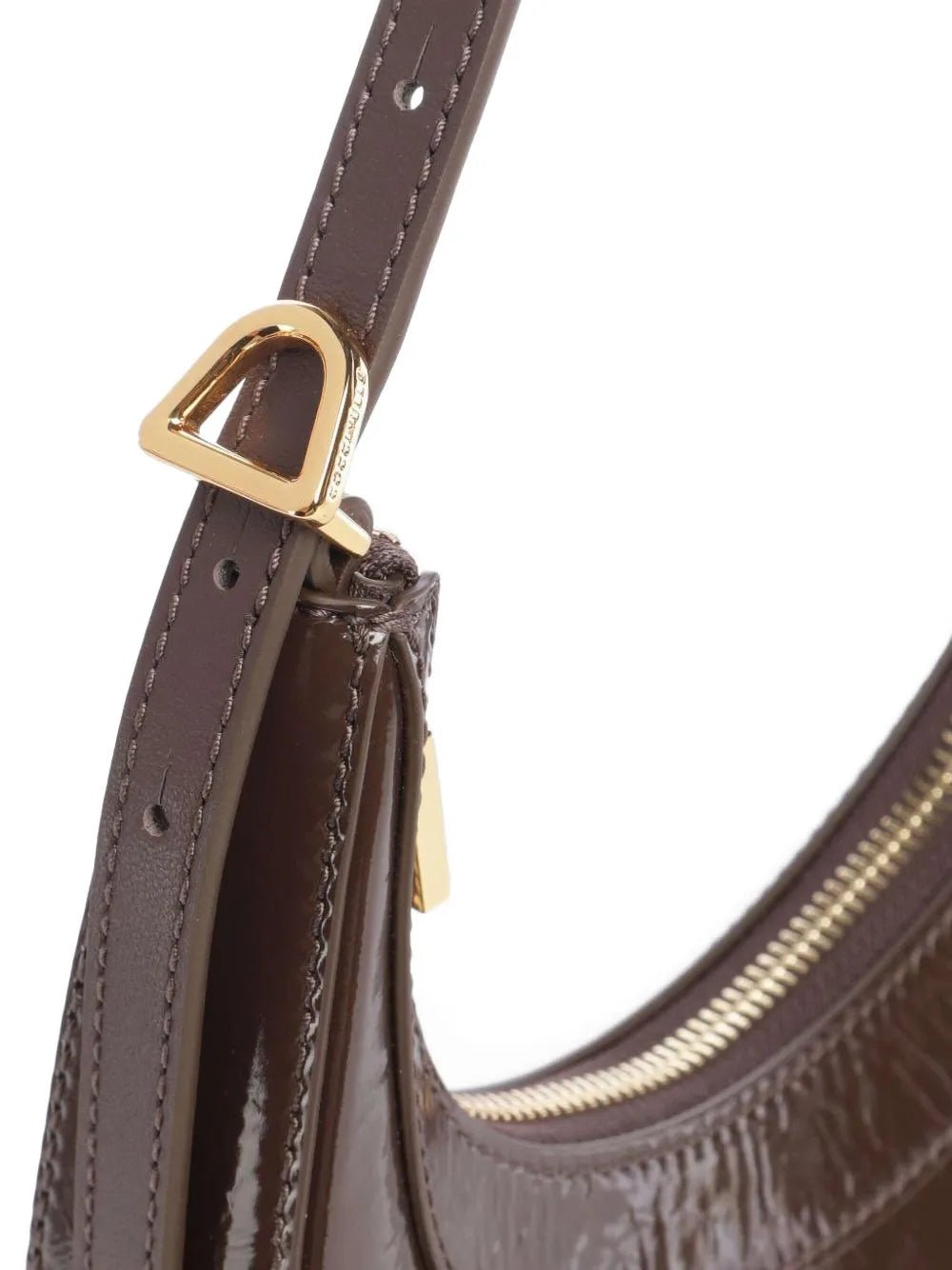 Coccinellelogo-plaque patent-leather shoulder bag