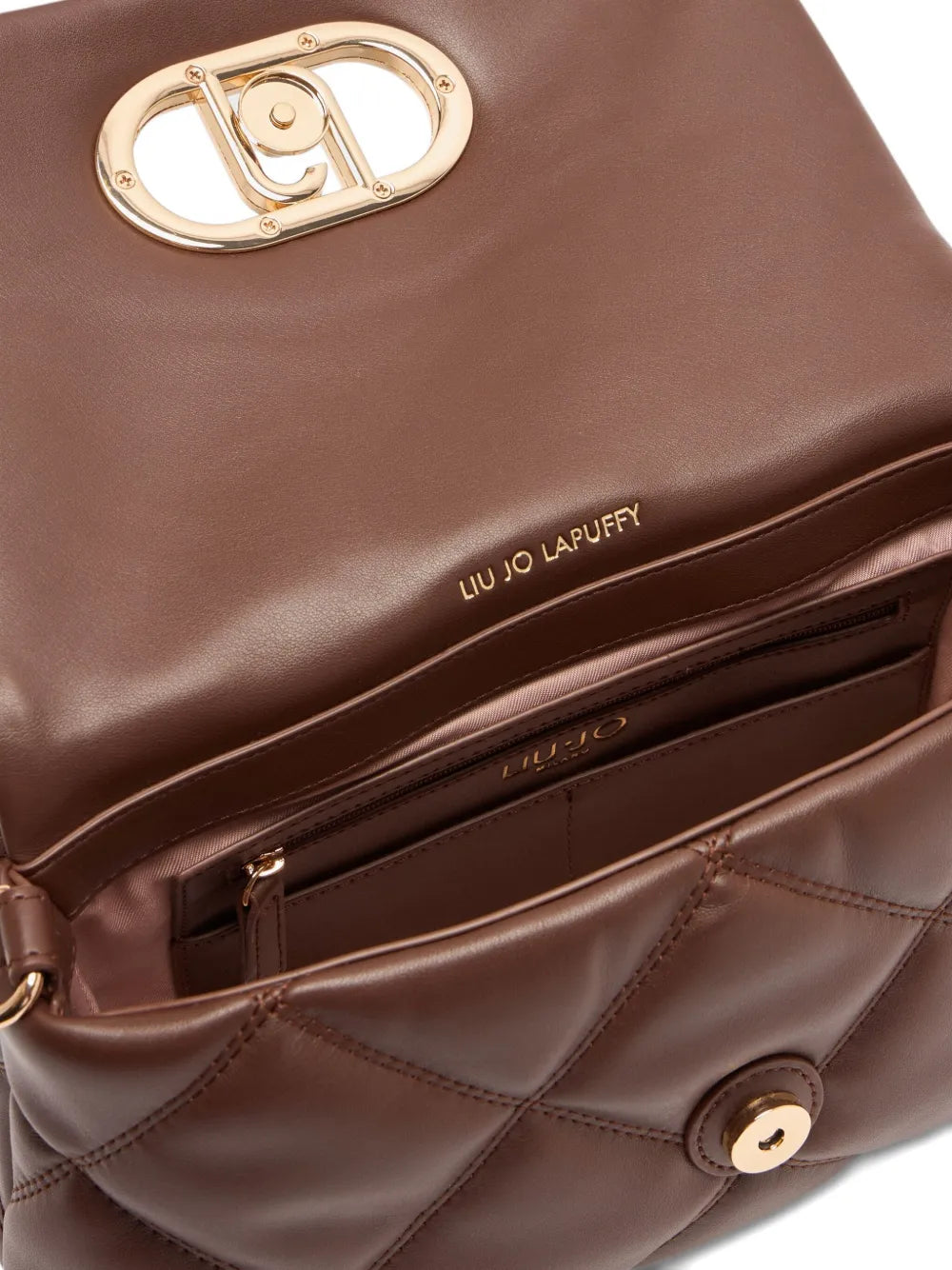 LIU JOmedium LaPuffy quilted chain-strap cross body bag