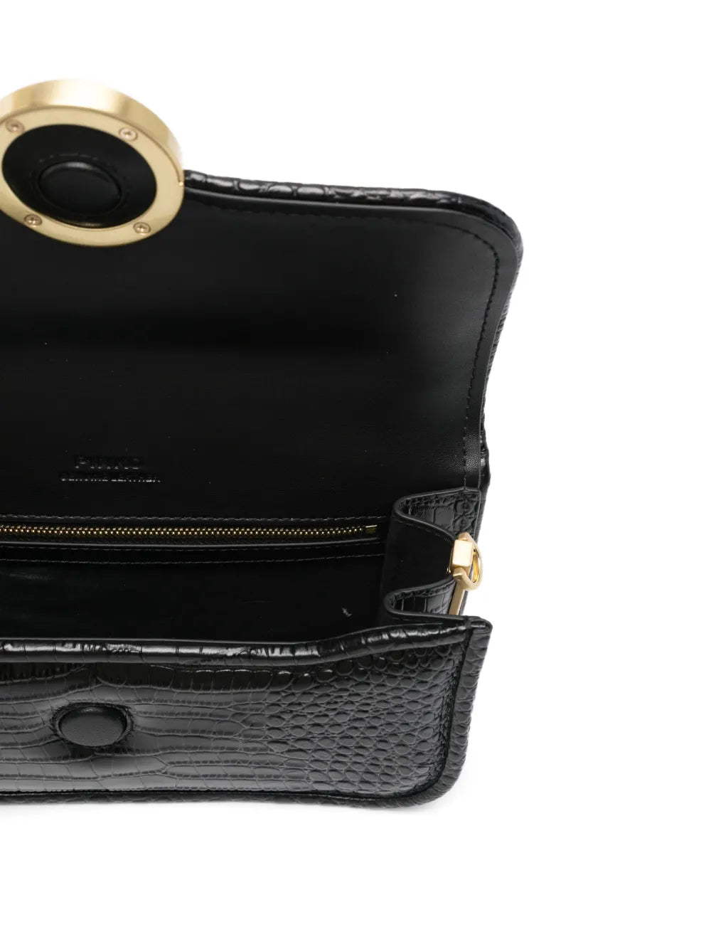 PINKOcrocodile-embossed leather cross body bag
