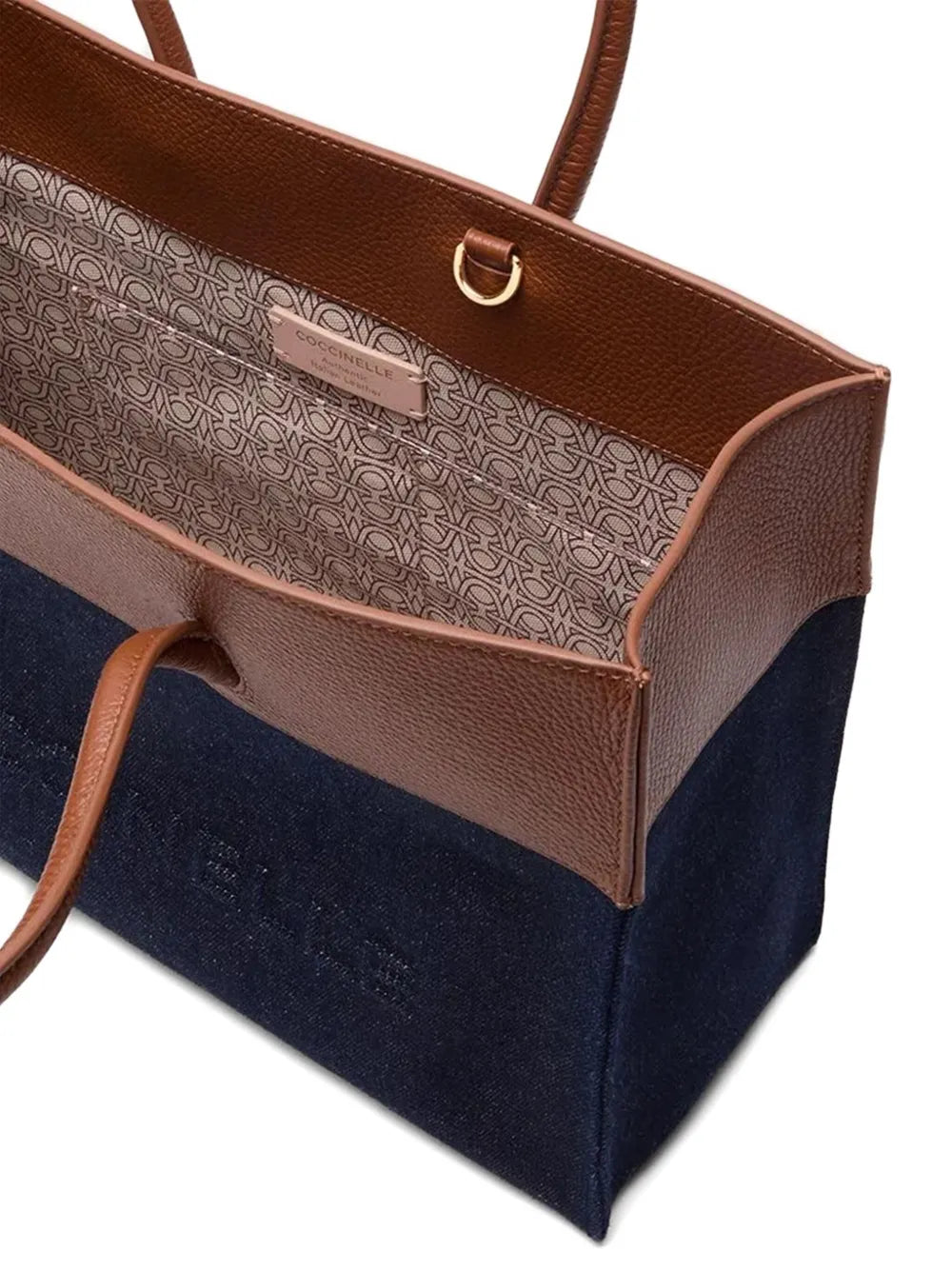 CoccinelleMyrtha leather-trimmed denim tote bag