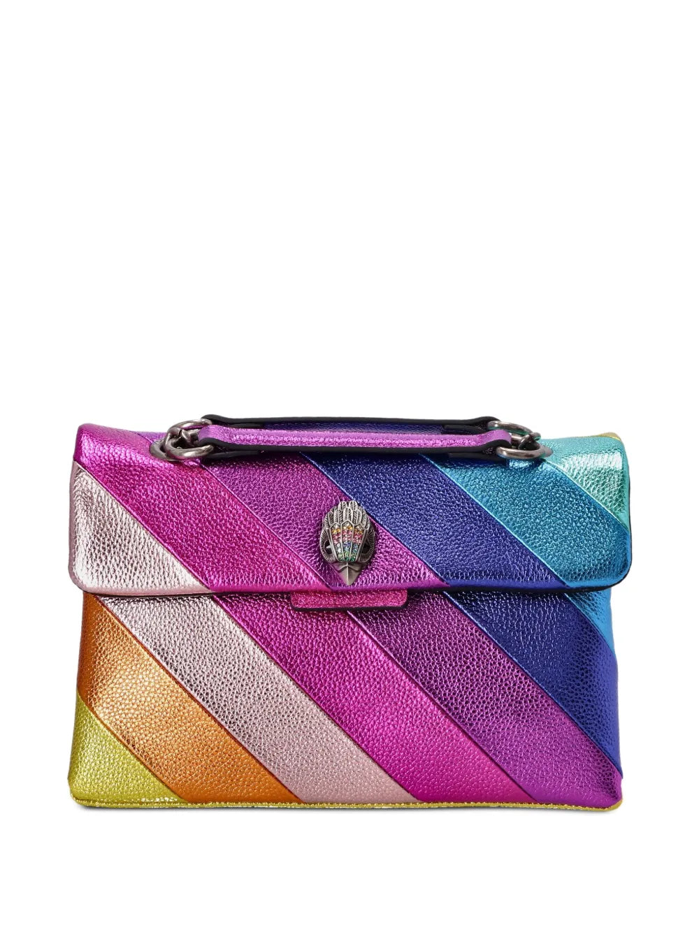 Kurt Geiger Londonrainbow-stripe chain shoulder bag