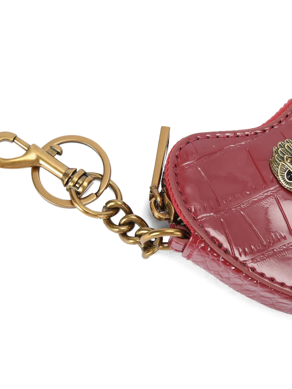 Kurt Geiger LondonKensington heart-shaped croc-effect keyring
