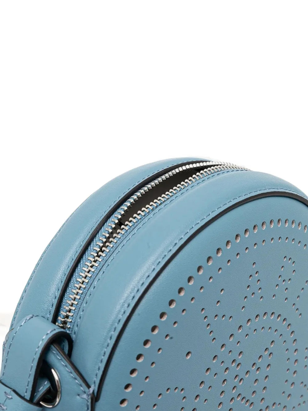 Karl Lagerfeldperforated-logo round crossbody bag