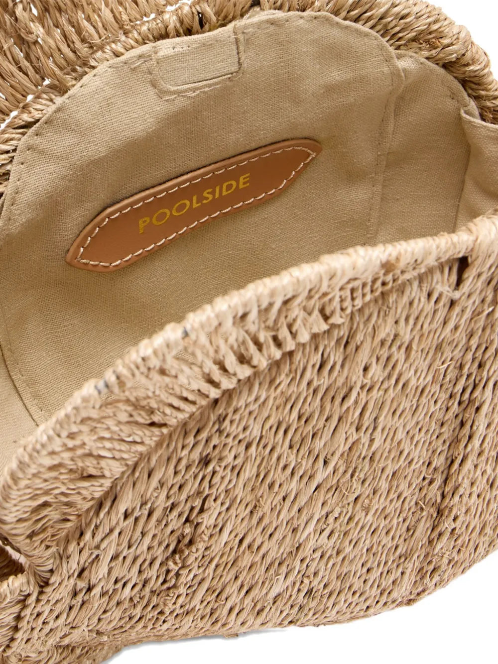 Poolsidefish-shaped woven clutch