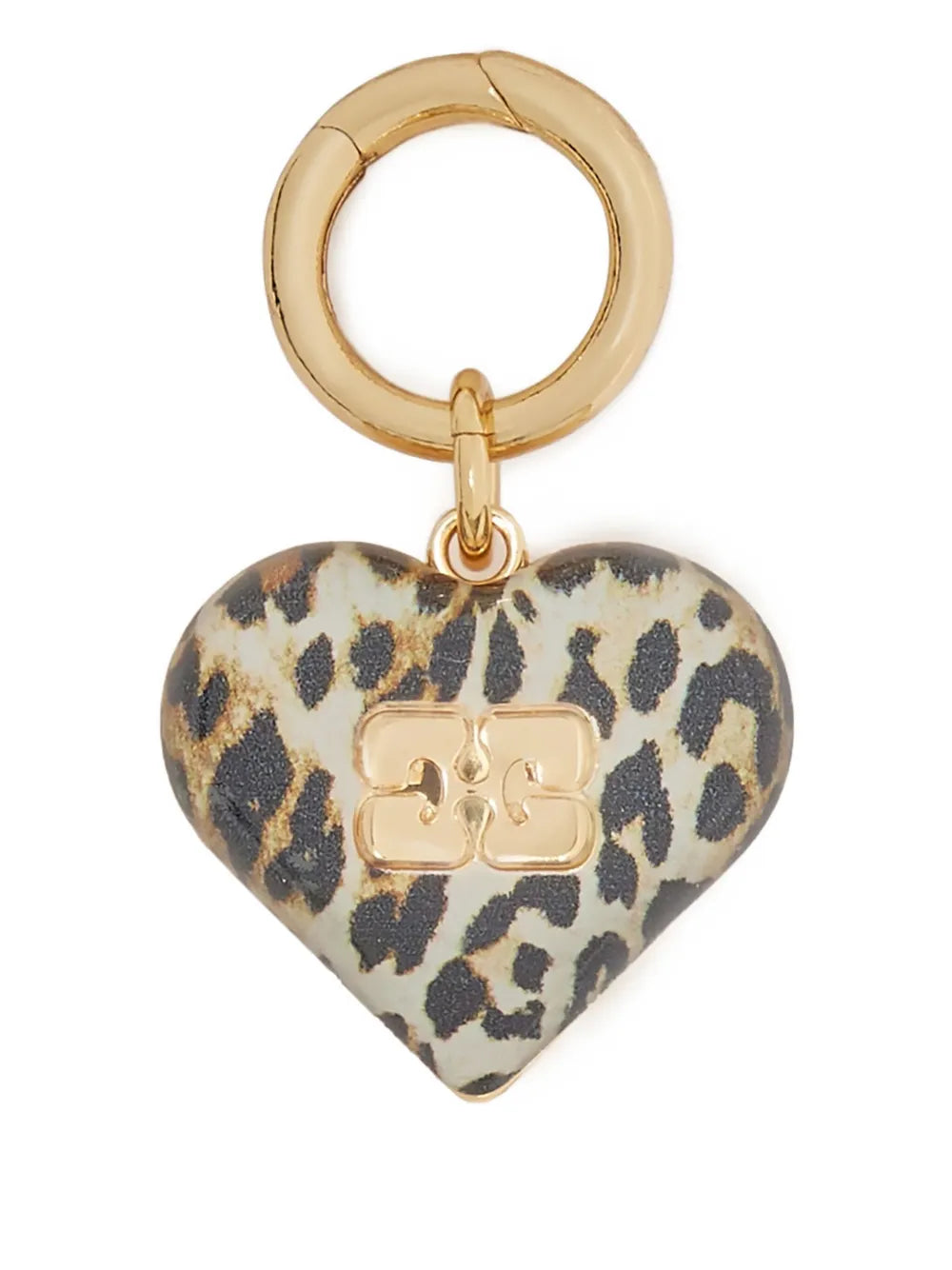 GANNIheart leopard-print keyring