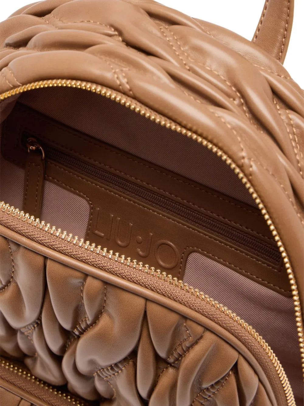 LIU JOquilted logo backpack