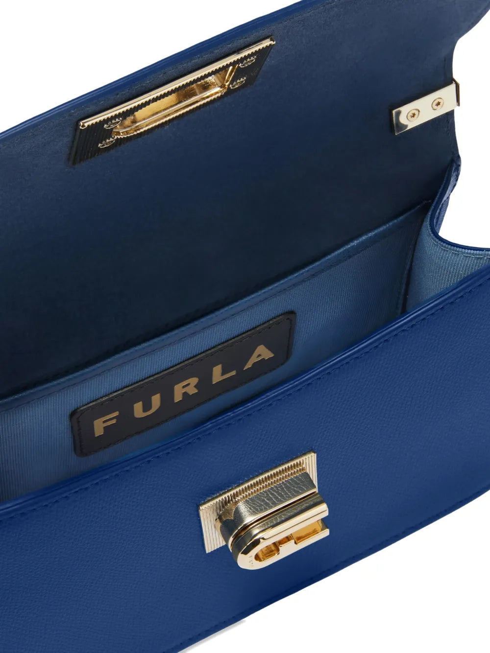 Furlaflap-lock chain shoulder bag