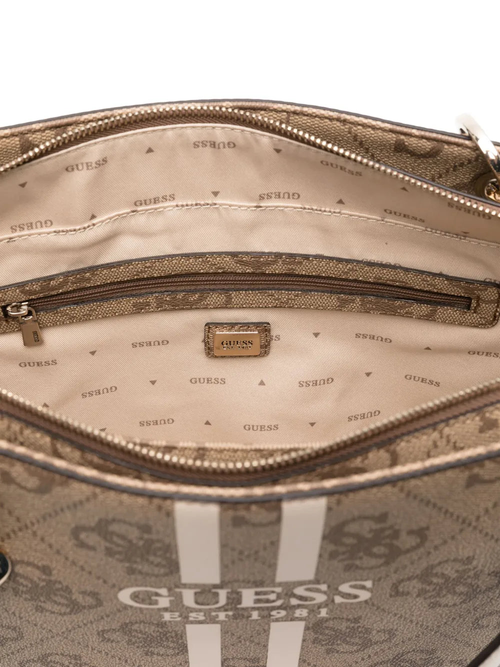 GUESS USAlogo-plaque stripe tote bag