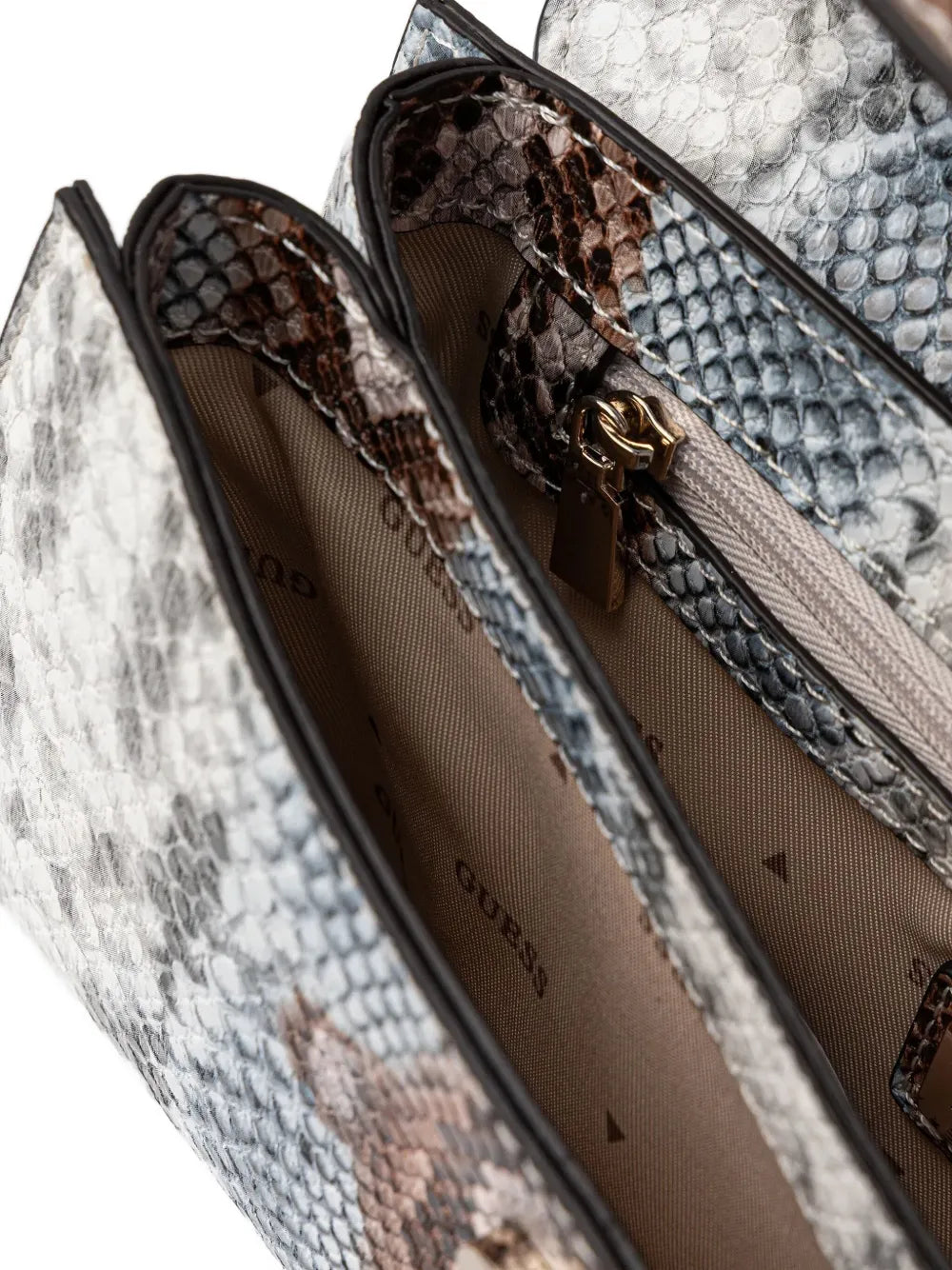 GUESS USAQueensland snakeskin-effect tote bag