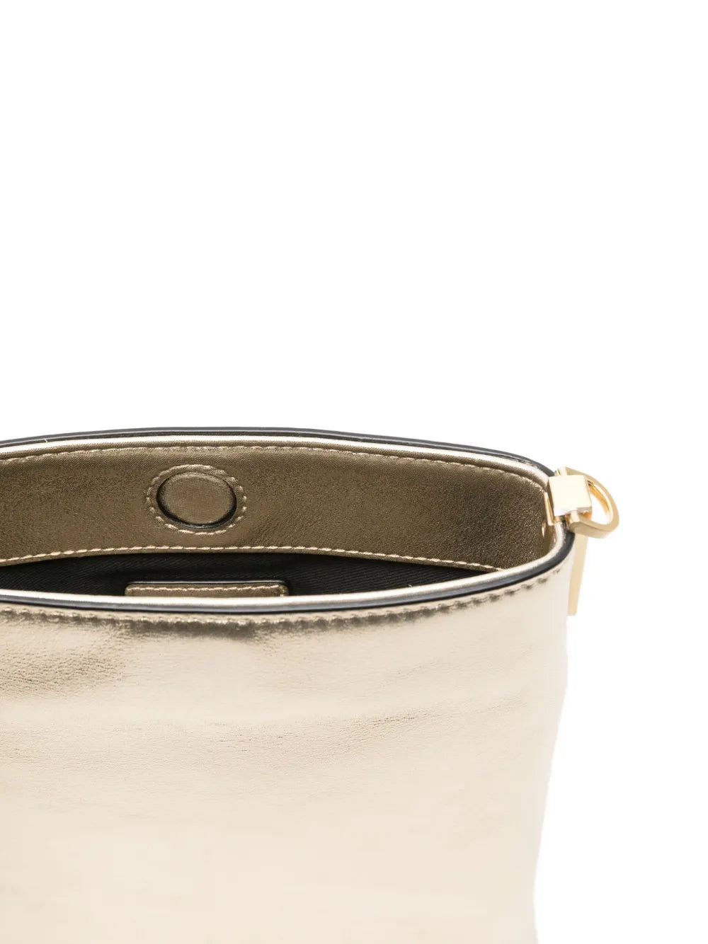 PINKOmetallic-effect leather cross body bag