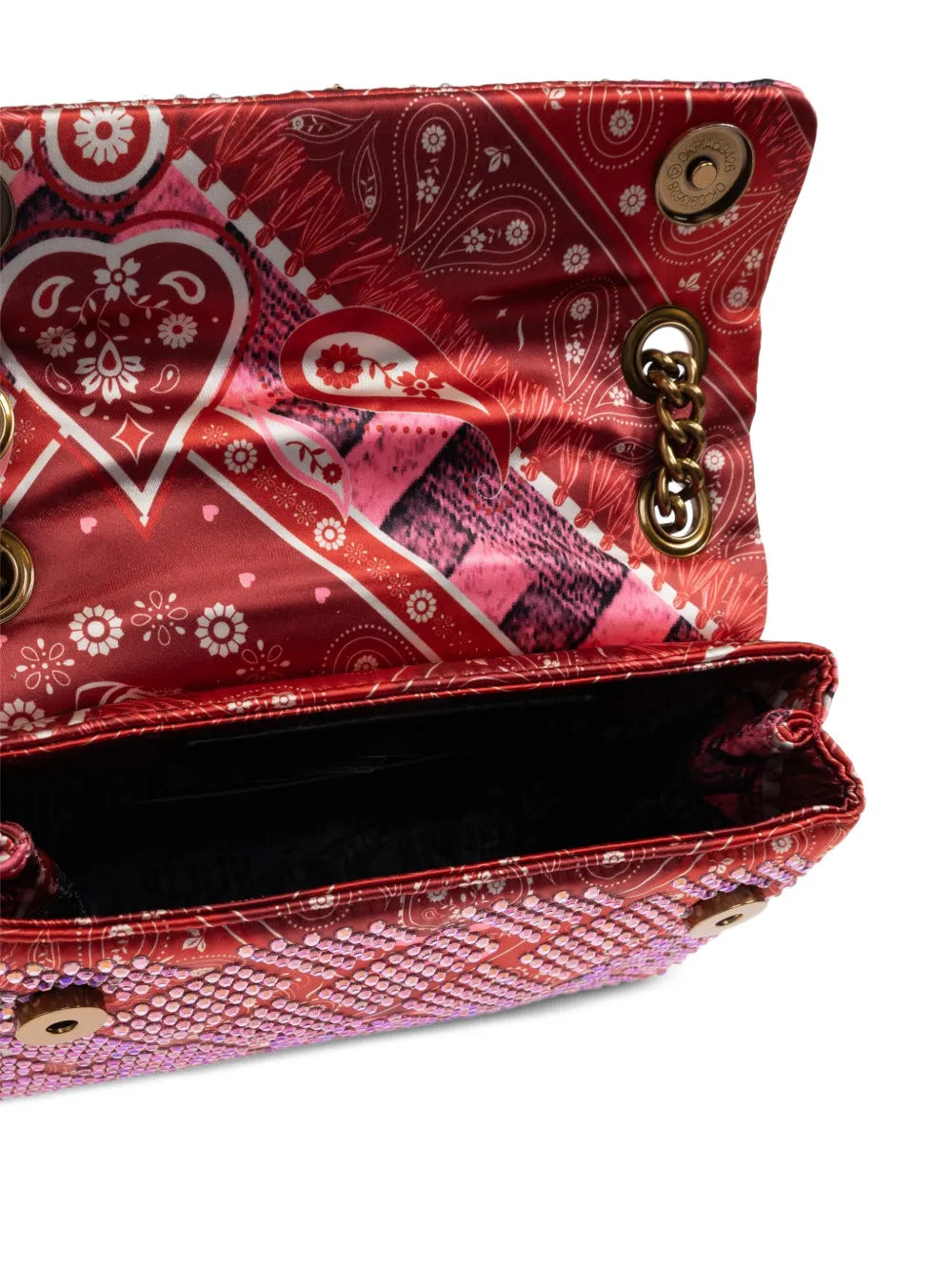 Kurt Geiger Londoncrystal-embellished paisley tote bag