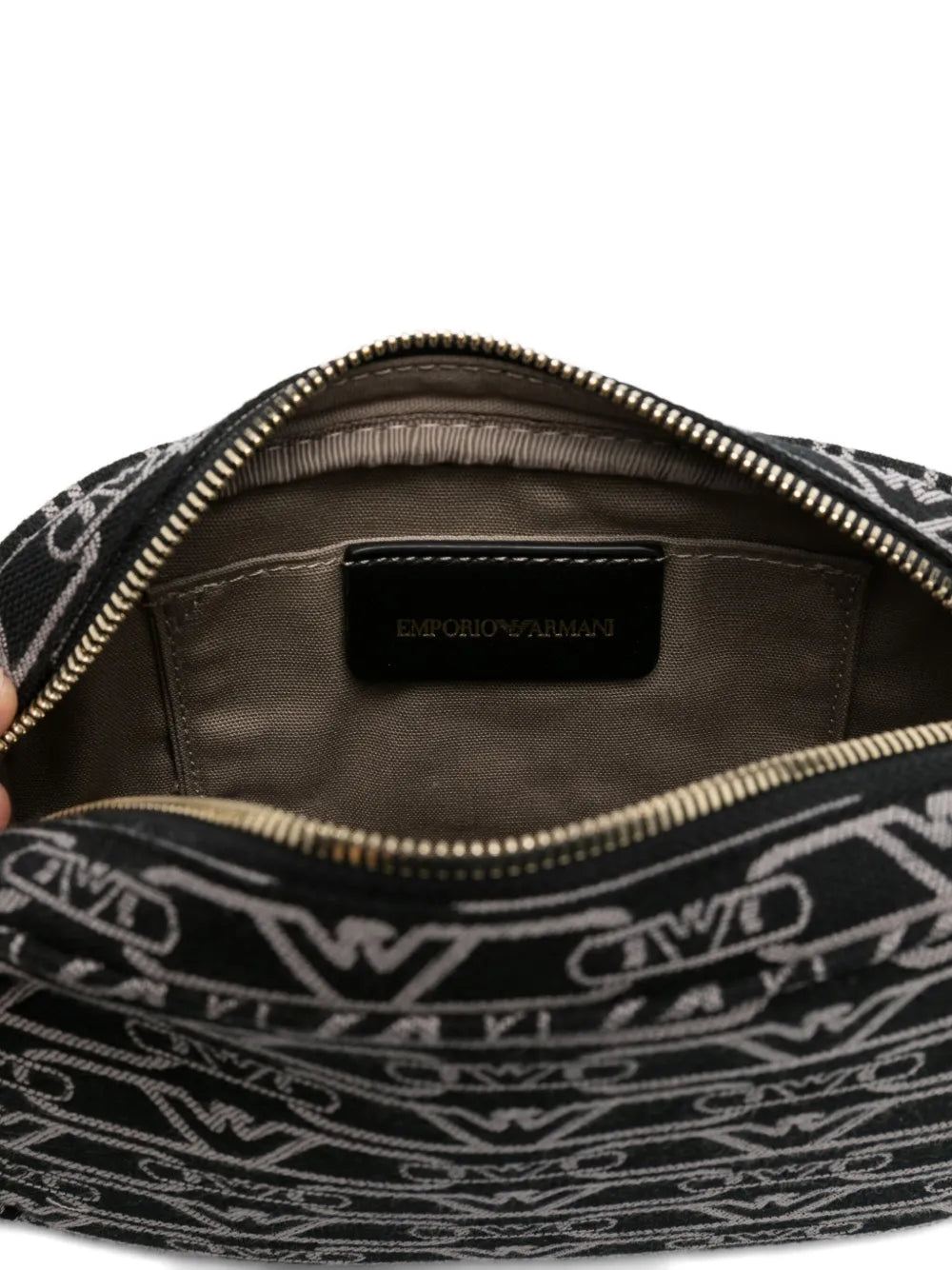 Emporio Armanilogo-monogram crossbody bag
