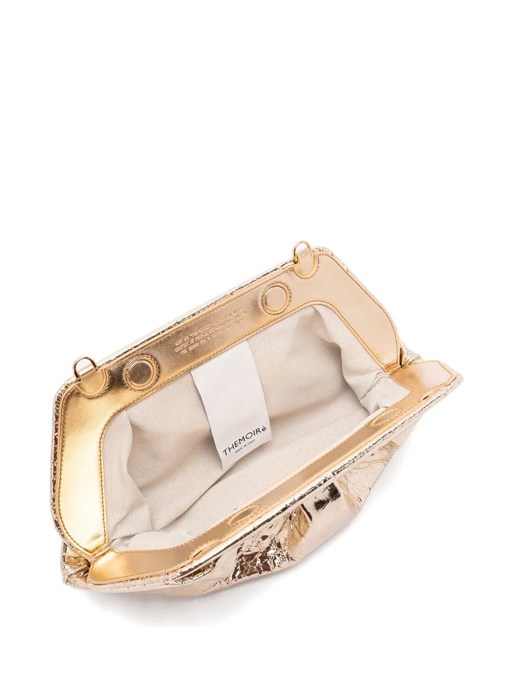 Themoirea Pineapple metallic-finish clutch bag