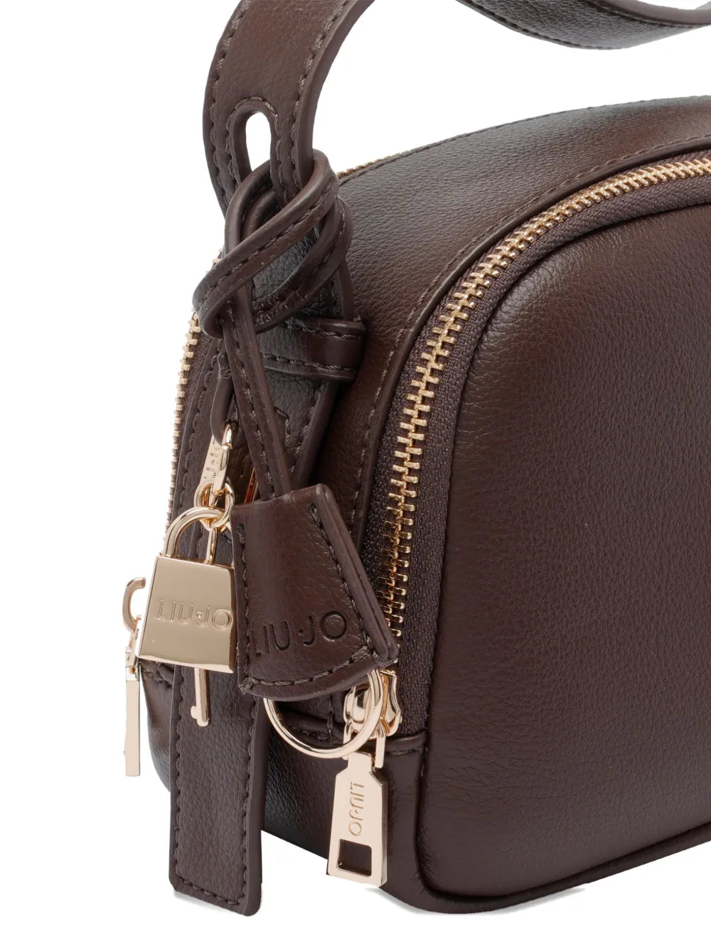 LIU JOmedium logo-embossed zip-top shoulder bag