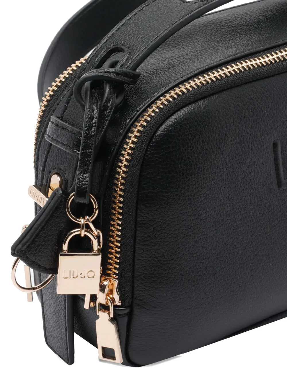 LIU JOlogo-embossed zip-top shoulder bag