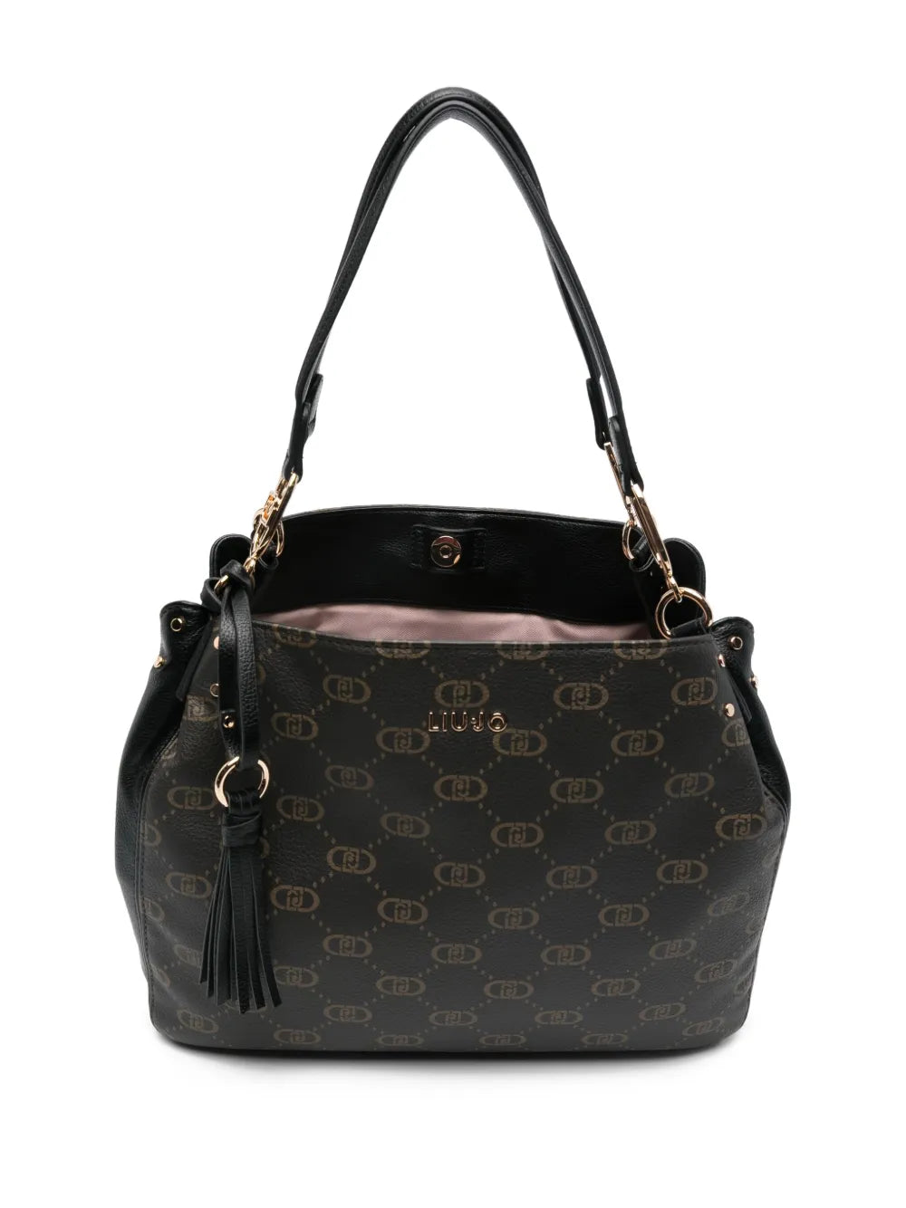 LIU JOmonogram tassel tote bag