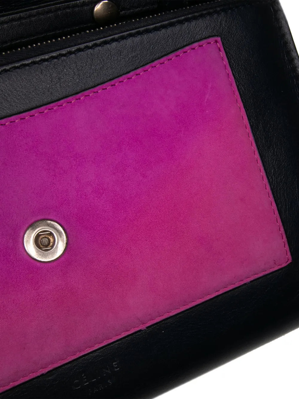 Pre-OwnedCeline Pre-Owned2016 Bicolor Leather Pocket Envelope Wallet On Chain crossbody bag