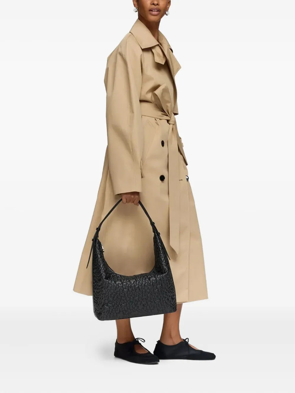 TOUSembossed zipped shoulder bag