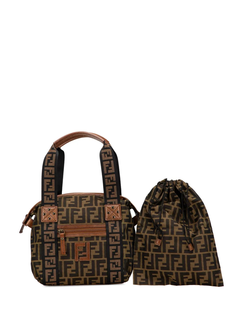 Pre-OwnedFendi Pre-Owned2000-2010 Zucca Canvas FF handbag
