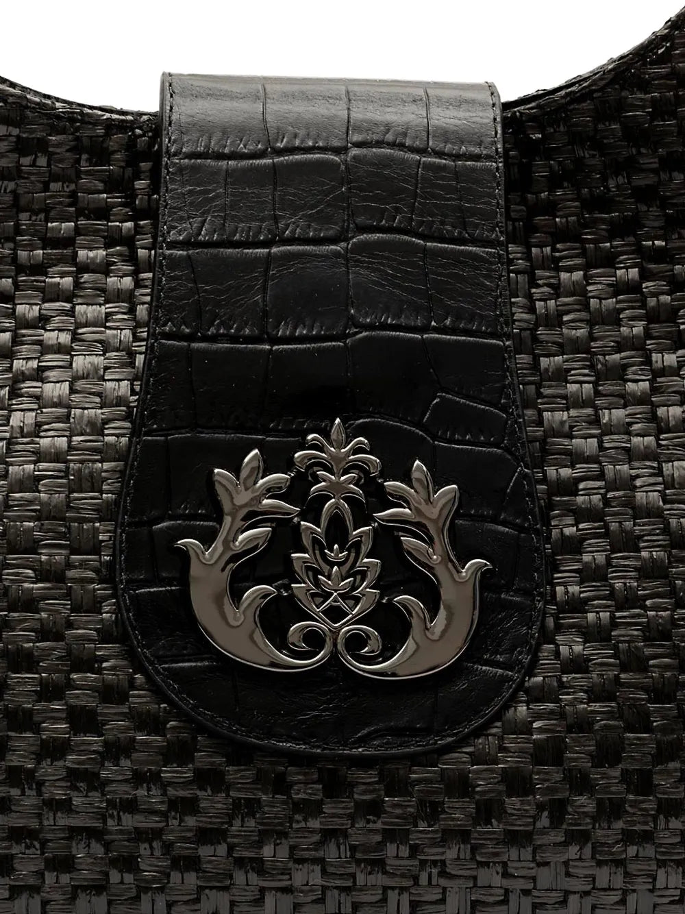 IslaMoon woven embossed shoulder bag