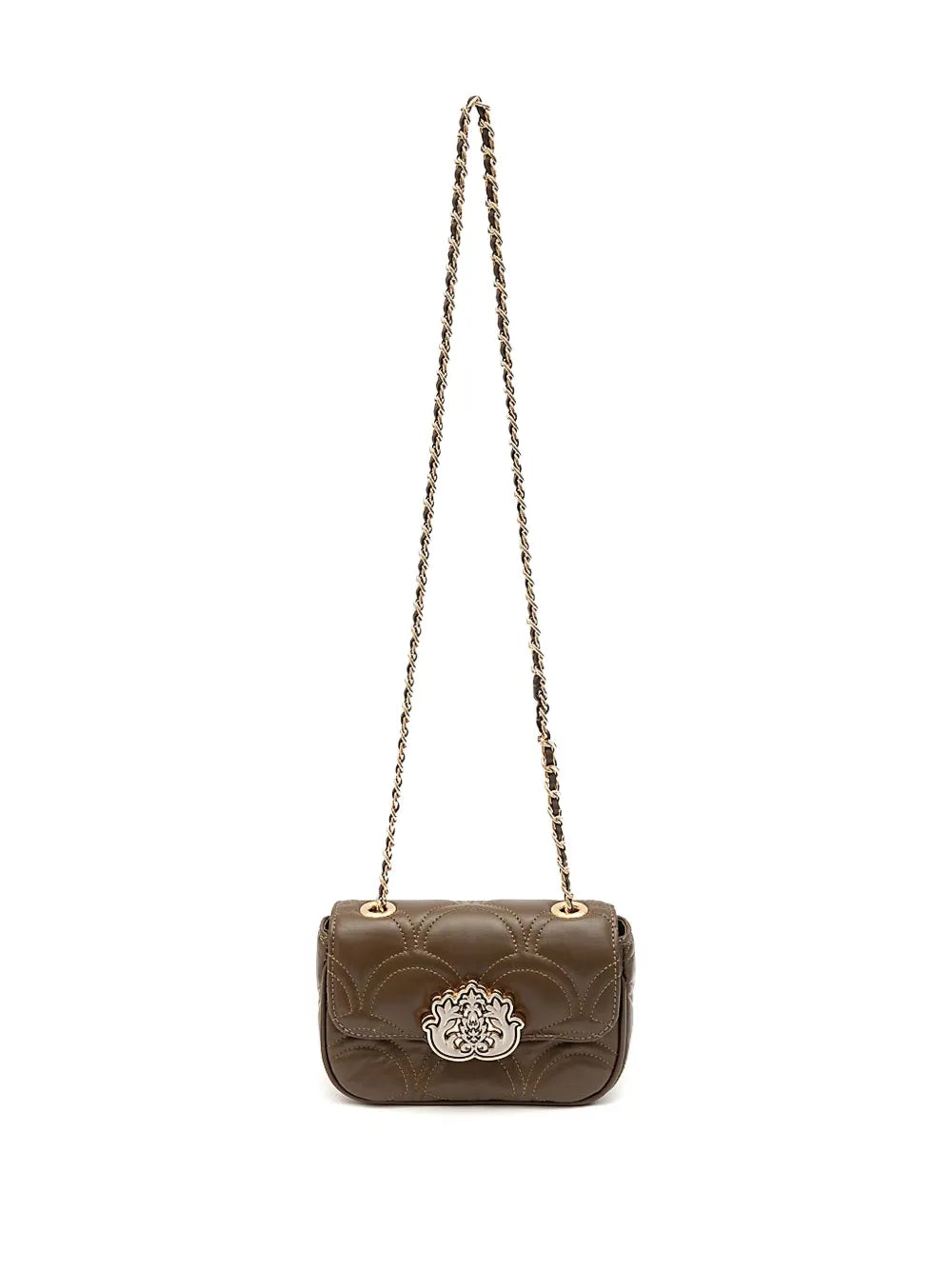 IslaSirena quilted appliquchain shoulder bag