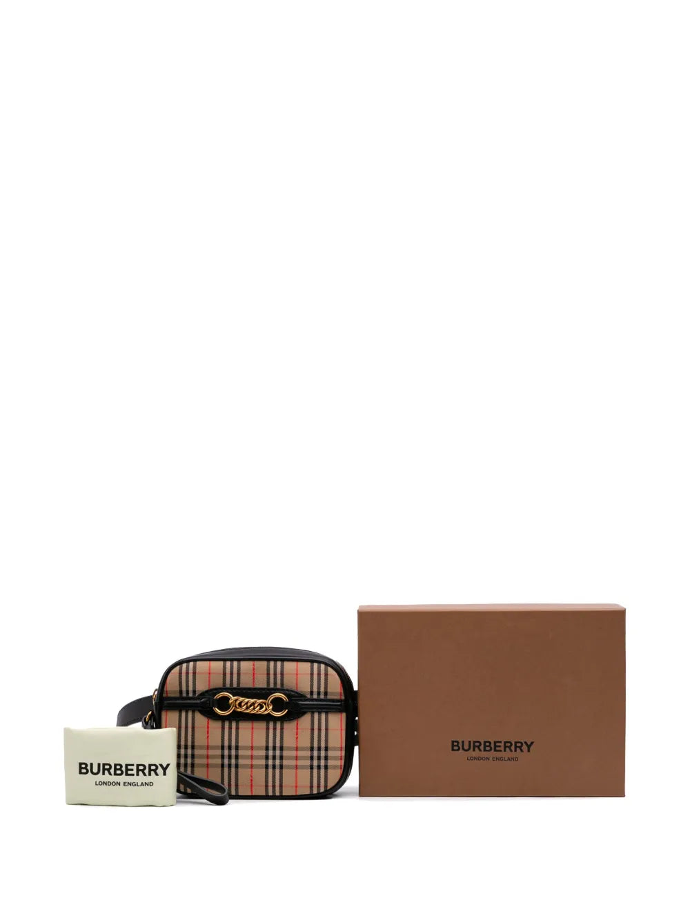 Pre-OwnedBurberry Pre-Owned2000-2017 Haymarket Check Canvas 1983 Link belt bag