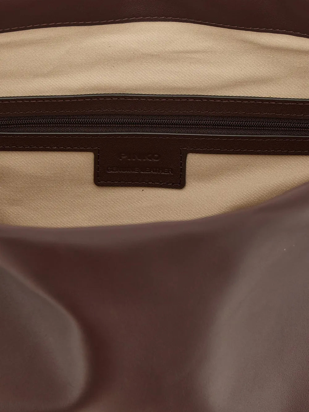 PINKOsmooth leather clutch bag