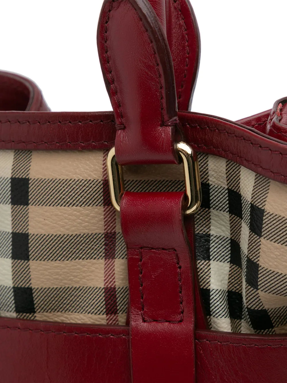Pre-OwnedBurberry Pre-Owned2021-2025 Haymarket Check Coated Canvas Golderton satchel