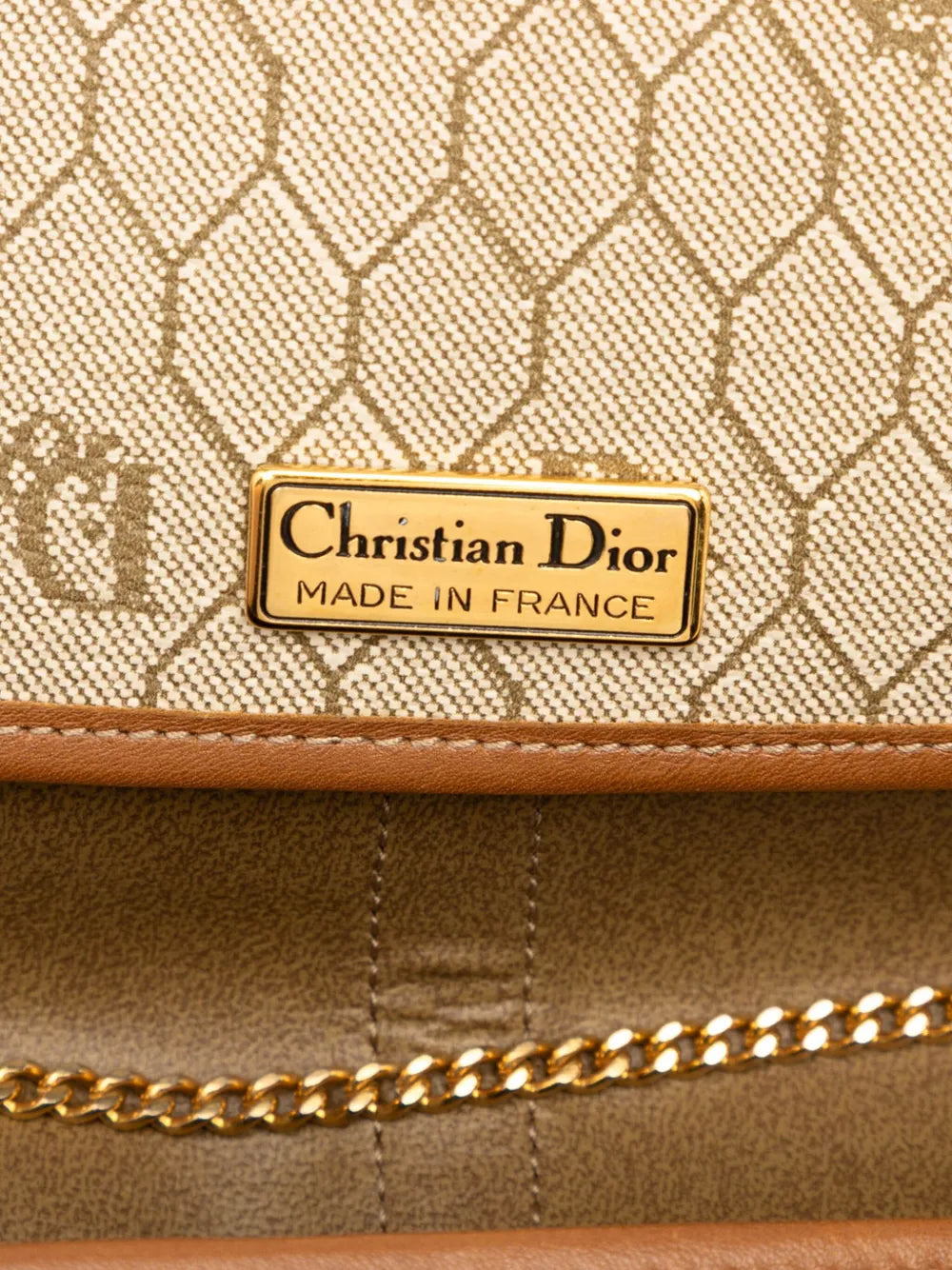 Pre-OwnedChristian Dior Pre-Owned20th Century Honeycomb Coated Canvas Chain crossbody bag