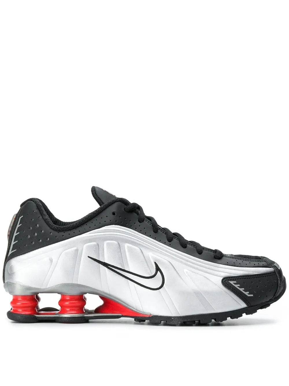 Nike Shox R4 Black/Metallic Silver Sneakers