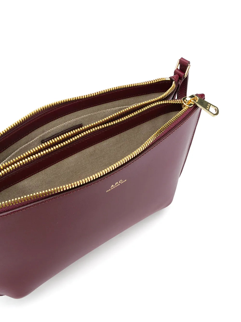 A.P.C.logo stamp shoulder bag