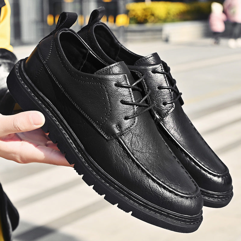 New Style Men's Casual Shoes Peas Shoes Fashion Round Toe Lace Up Men's Shoes