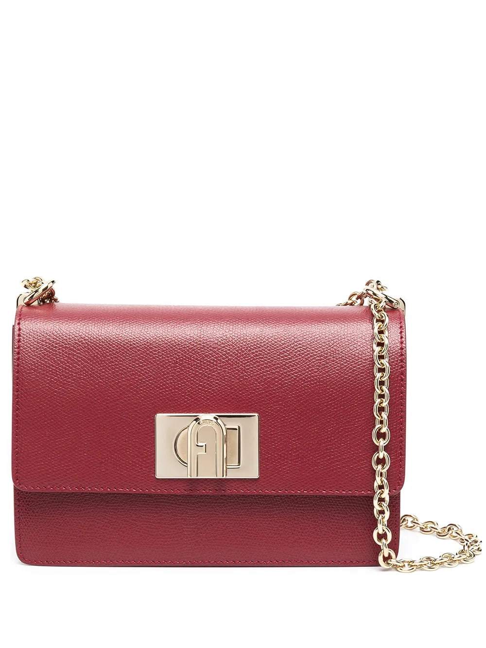 Furlafoldover leather crossbody bag